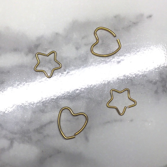 Jewelry - Gold Heart & Star Earrings